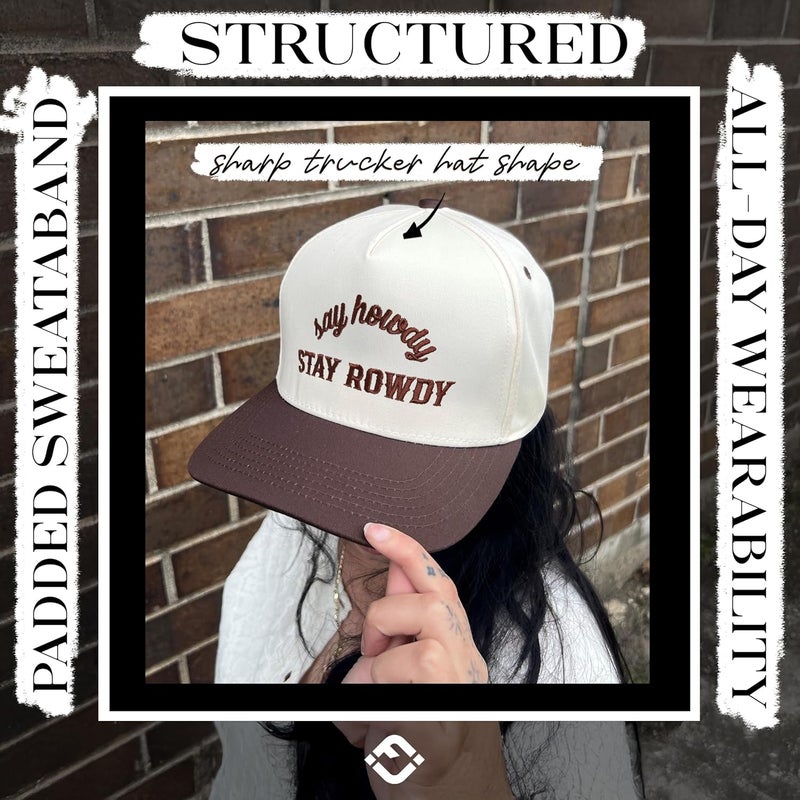 Funky Junque Vintage Canvas Snapback Hat - Adjustable 2 Tone Cap for Men Women - Put It On My, Cowboy, Girl Dad, Funny - Image 5